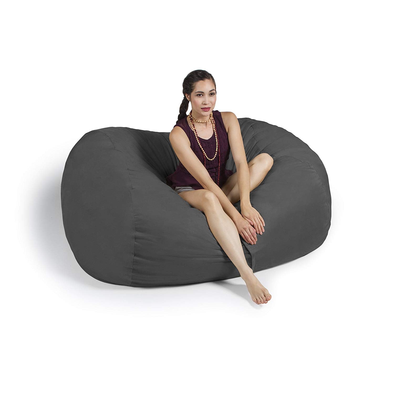 Jaxx 5.5 Foot Lounger Bean Bag Loveseat (10813) - SchoolOutlet