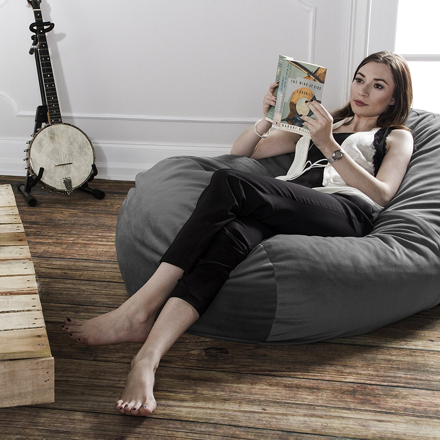 Jaxx 4 ft Lounger Bean Bag (11641) - SchoolOutlet