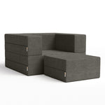 Jaxx Zipline Convertible Sleeper Chair & Ottoman / Twin - Size Bed (16385) - SchoolOutlet