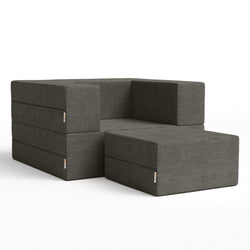 Jaxx Zipline Convertible Sleeper Chair & Ottoman / Twin-Size Bed (16385)