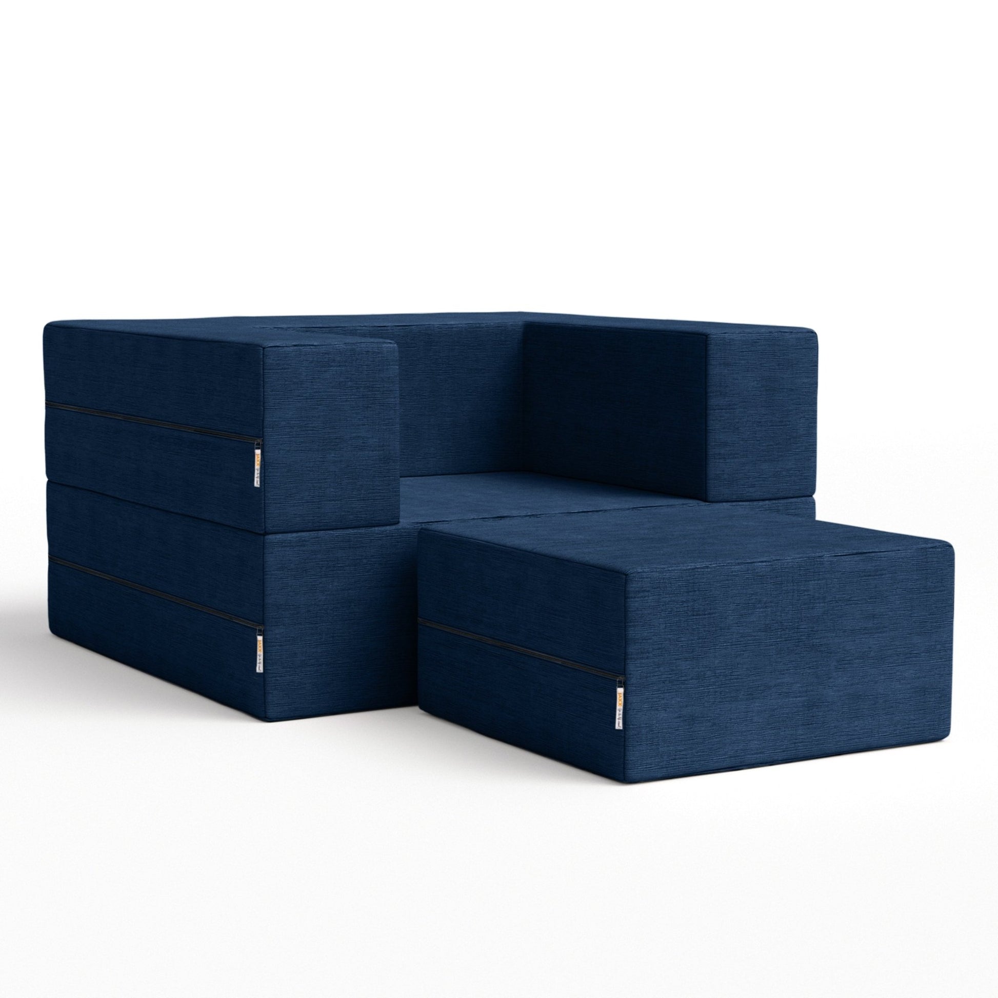 Jaxx Zipline Convertible Sleeper Chair & Ottoman / Twin - Size Bed (16385) - SchoolOutlet