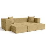Jaxx Zipline Convertible Sleeper Sofa & Three Ottomans / California King - Size Bed (16839) - SchoolOutlet