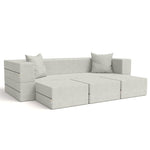 Jaxx Zipline Convertible Sleeper Sofa & Three Ottomans / California King - Size Bed (16839) - SchoolOutlet