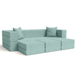 Jaxx Zipline Convertible Sleeper Sofa & Three Ottomans / California King - Size Bed (16839) - SchoolOutlet