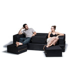 Jaxx Zipline Convertible Sleeper Sofa & Ottomans (16840) - SchoolOutlet