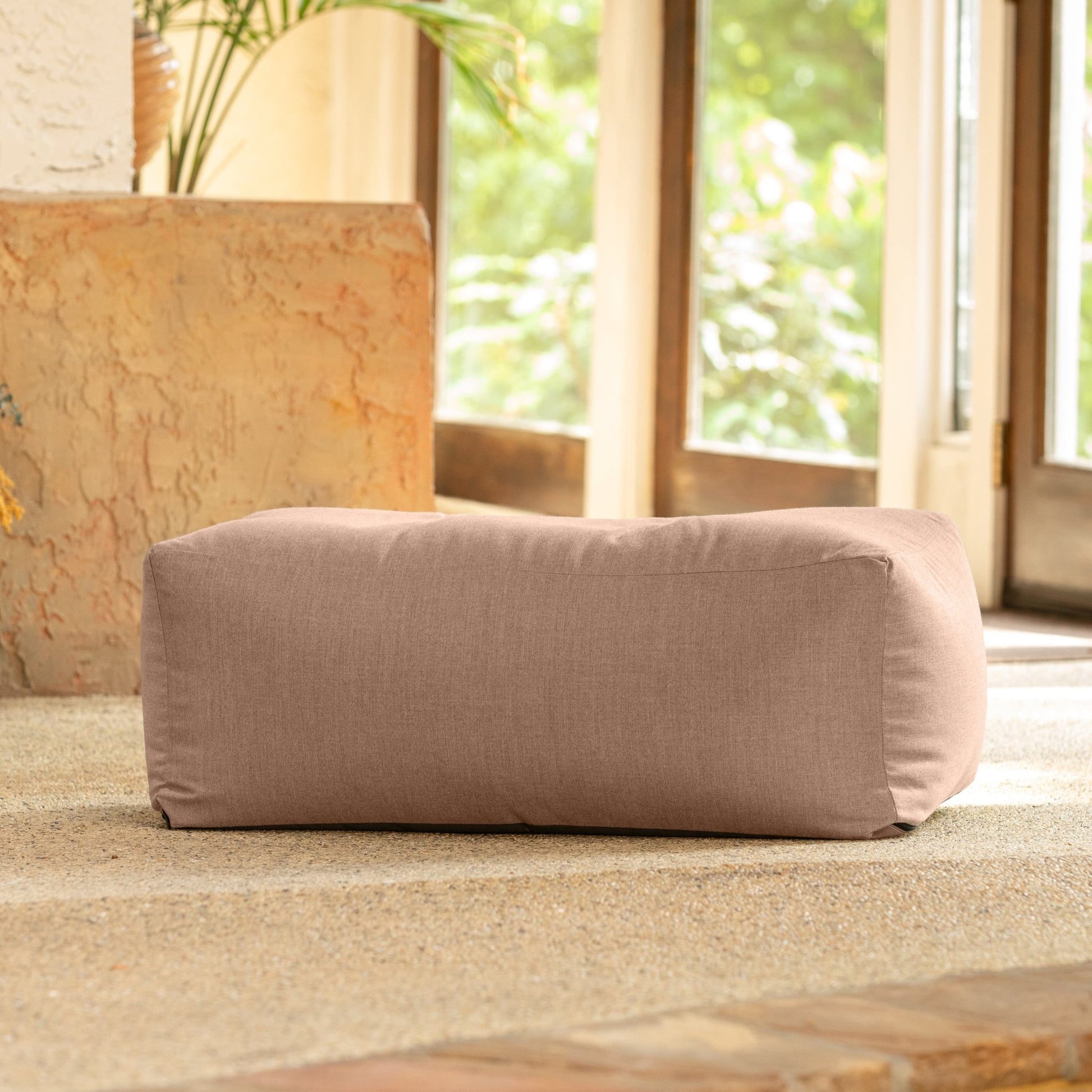 Jaxx Coza Ottoman - Large Outdoor Pouf & Footrest - Sunbrella (17638) - SchoolOutlet