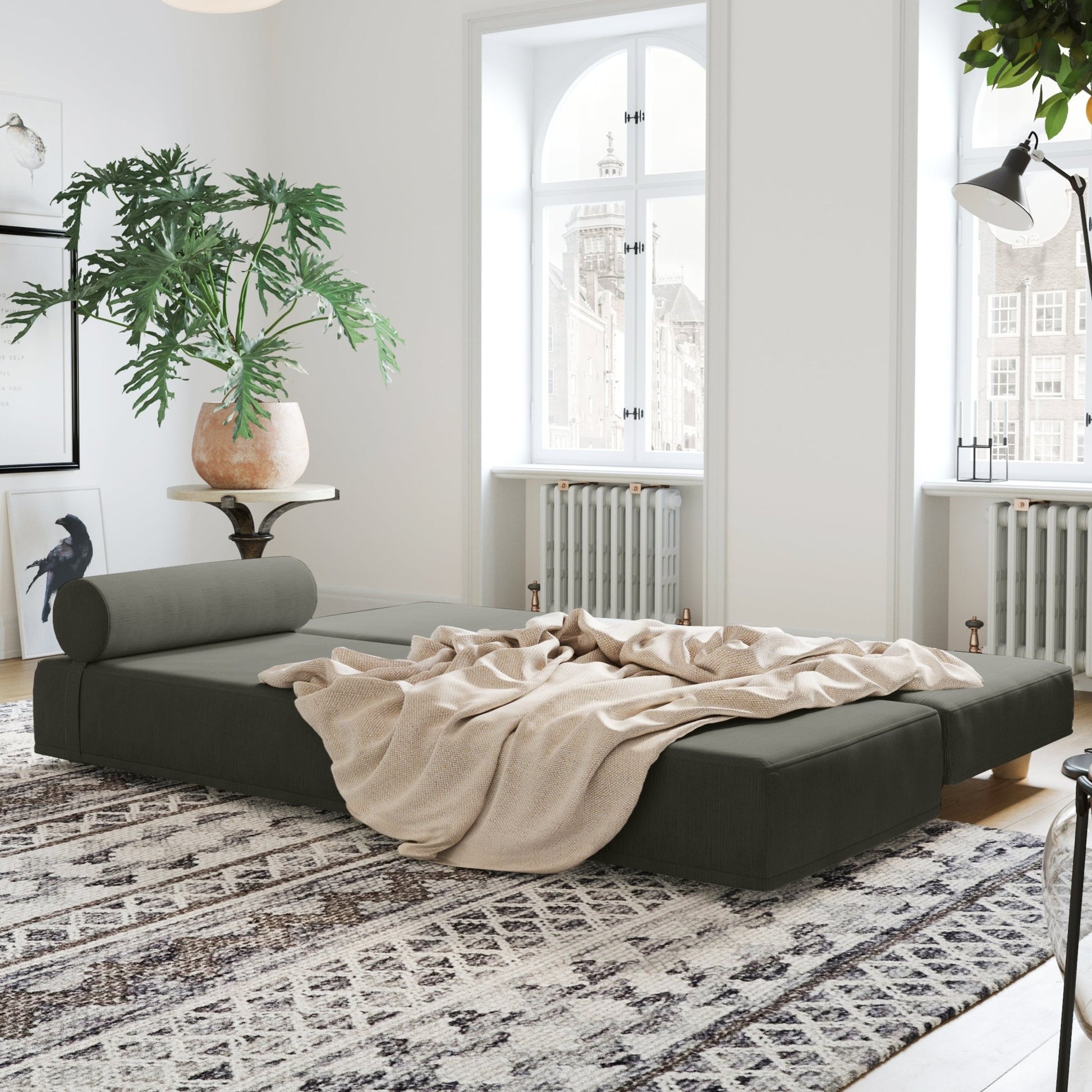 Jaxx Alon Daybed / Fold - Out Queen - Size Mattress (17668) - SchoolOutlet