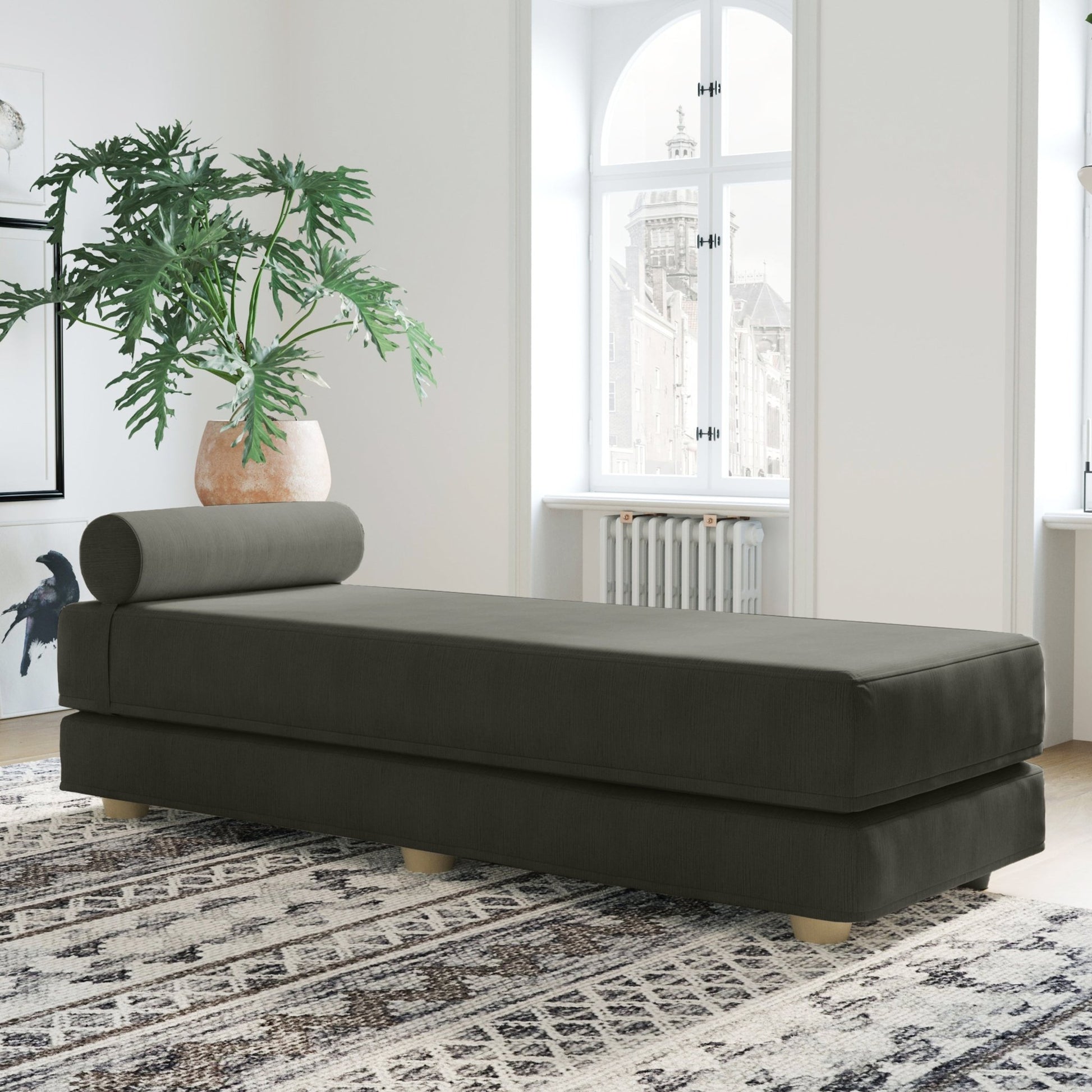 Jaxx Alon Daybed / Fold - Out Queen - Size Mattress (17668) - SchoolOutlet
