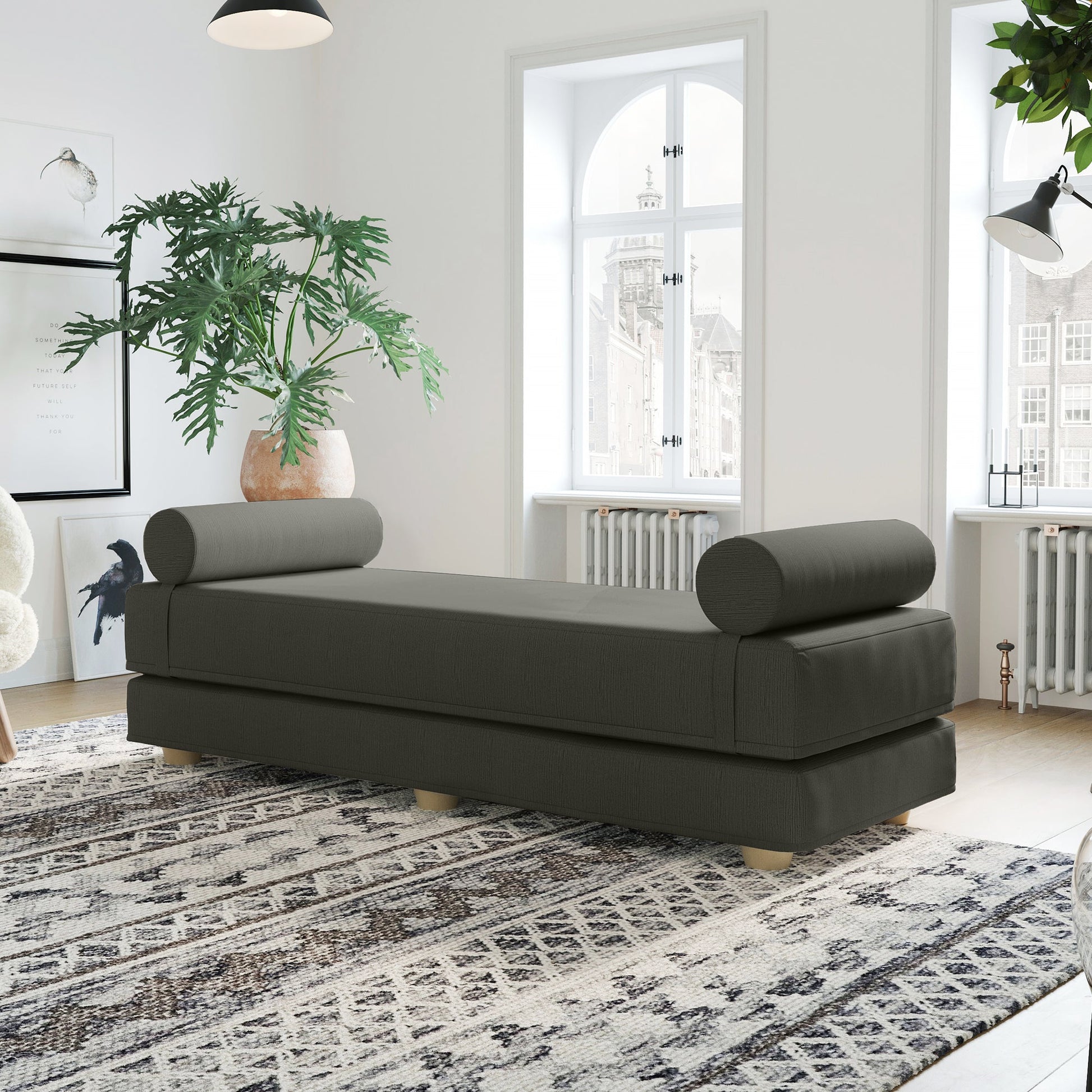 Jaxx Alon Daybed / Fold - Out Queen - Size Mattress (17668) - SchoolOutlet