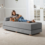 Jaxx Alon Daybed / Fold - Out Queen - Size Mattress - Premium Chenille (17700) - SchoolOutlet