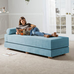 Jaxx Alon Daybed / Fold - Out Queen - Size Mattress - Premium Chenille (17700) - SchoolOutlet