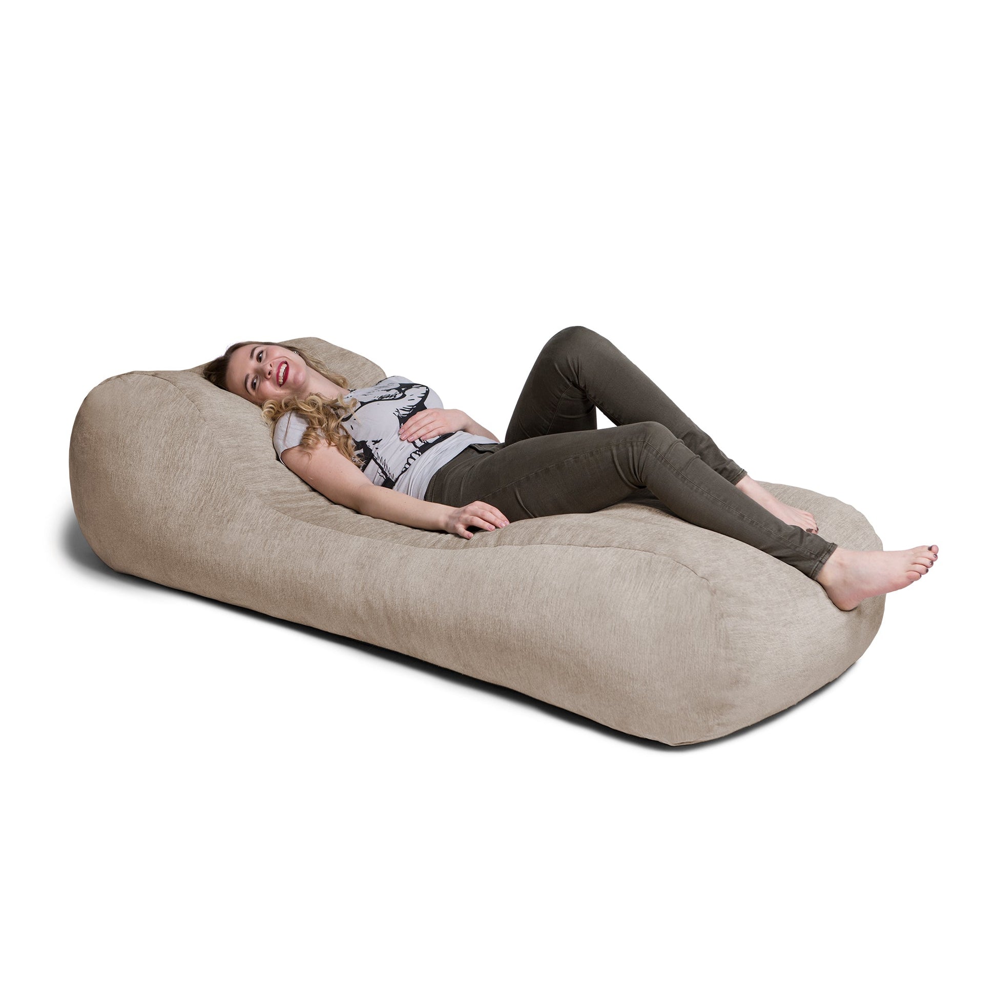 Jaxx Arlo Chaise Lounge Bean Bag Chair - Premium Chenille (17768) - SchoolOutlet