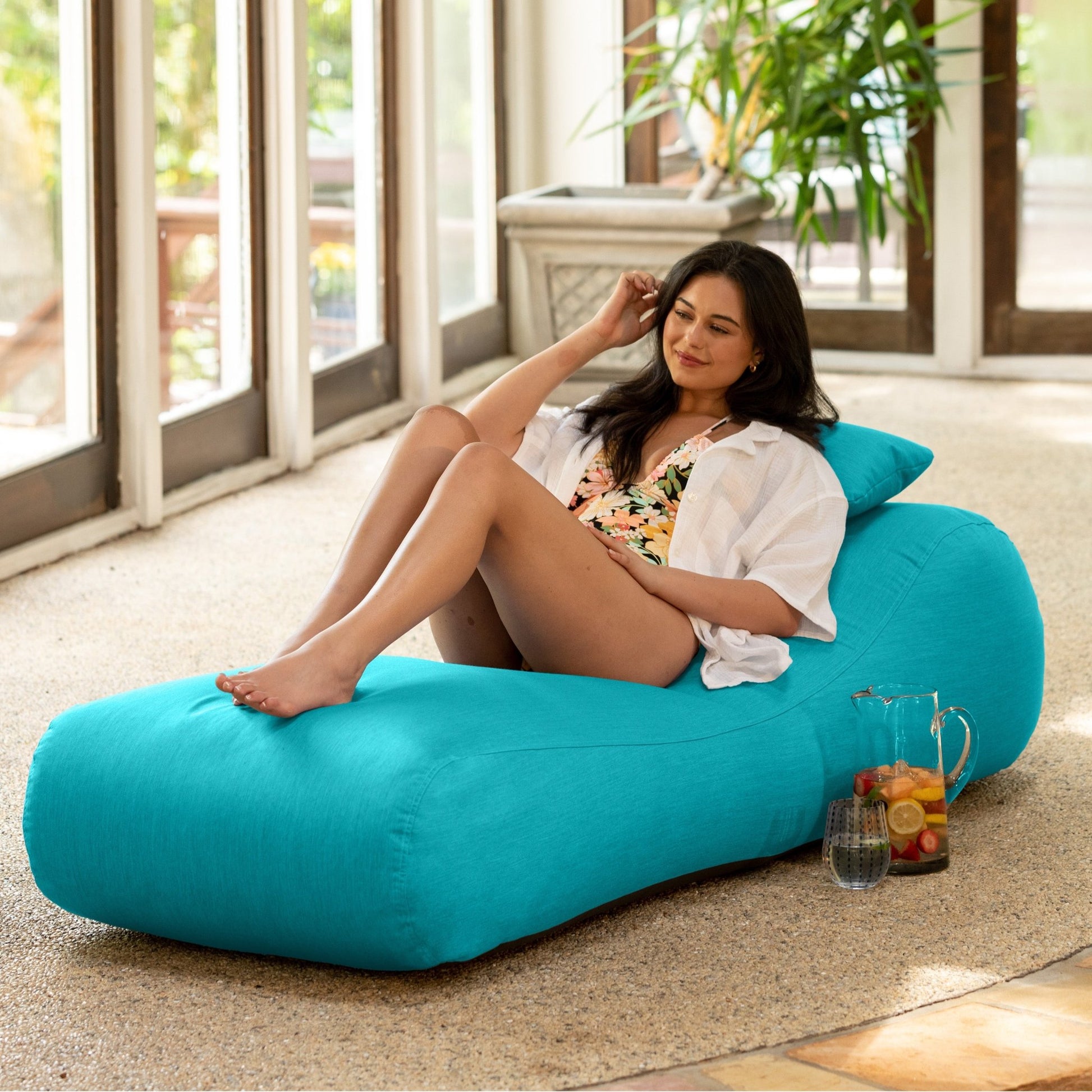 Jaxx Arlo Outdoor Bean Bag Sun Lounger - Pool and Patio Chaise Bean Bag Lounger (17805) - SchoolOutlet