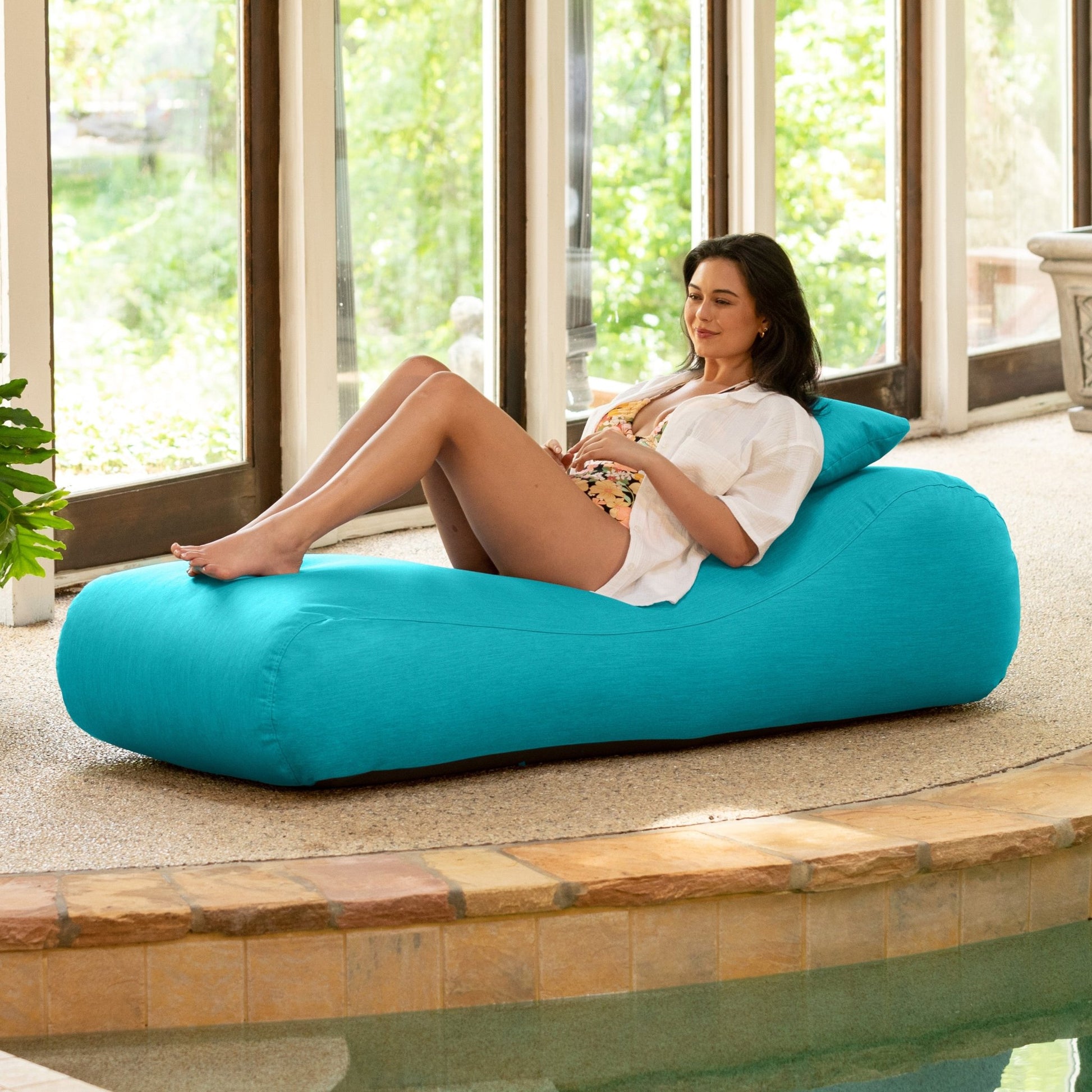 Jaxx Arlo Outdoor Bean Bag Sun Lounger - Pool and Patio Chaise Bean Bag Lounger (17805) - SchoolOutlet