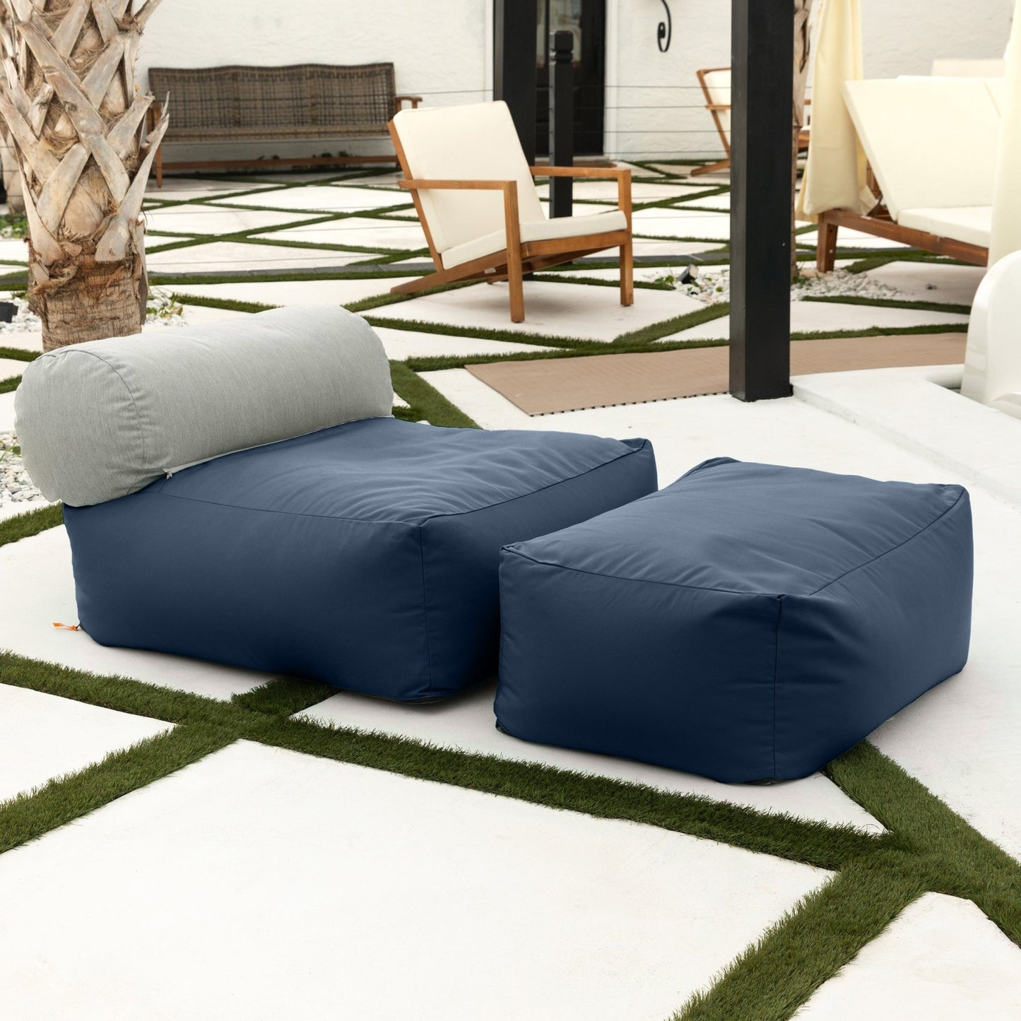 Jaxx Tybee Large Outdoor Lounge w/ Bolster (18359) - SchoolOutlet