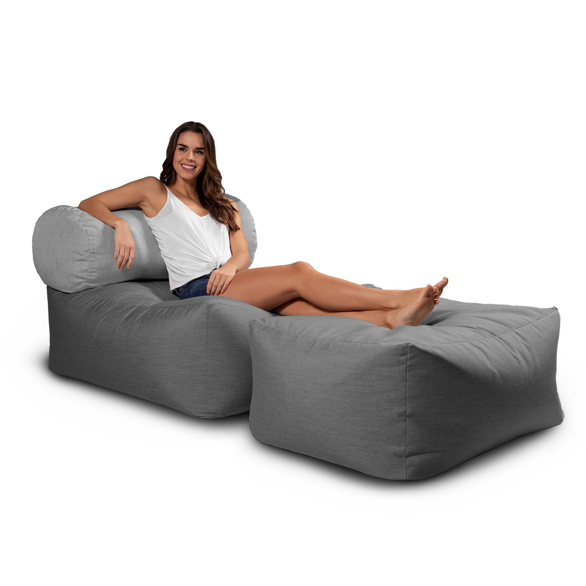 Jaxx Tybee Large Outdoor Ottoman - Ottoman Only (18359) - SchoolOutlet