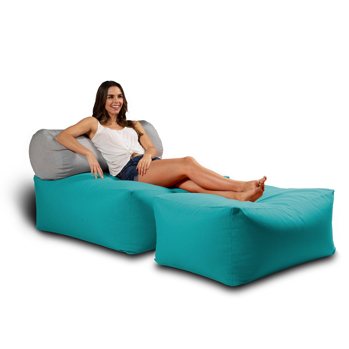 Jaxx Tybee Large Outdoor Ottoman - Ottoman Only (18359) - SchoolOutlet