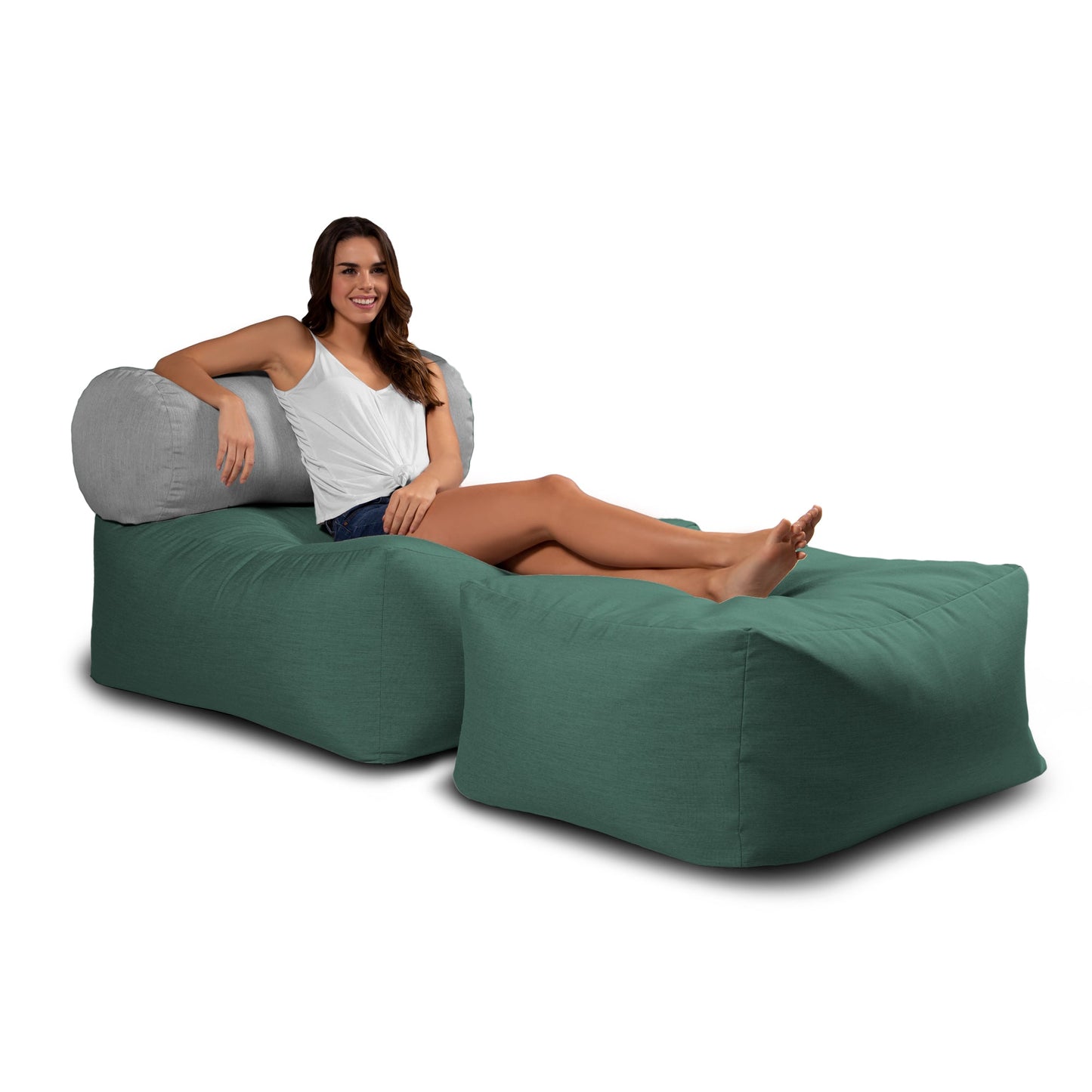 Jaxx Tybee Large Outdoor Ottoman - Ottoman Only (18359) - SchoolOutlet
