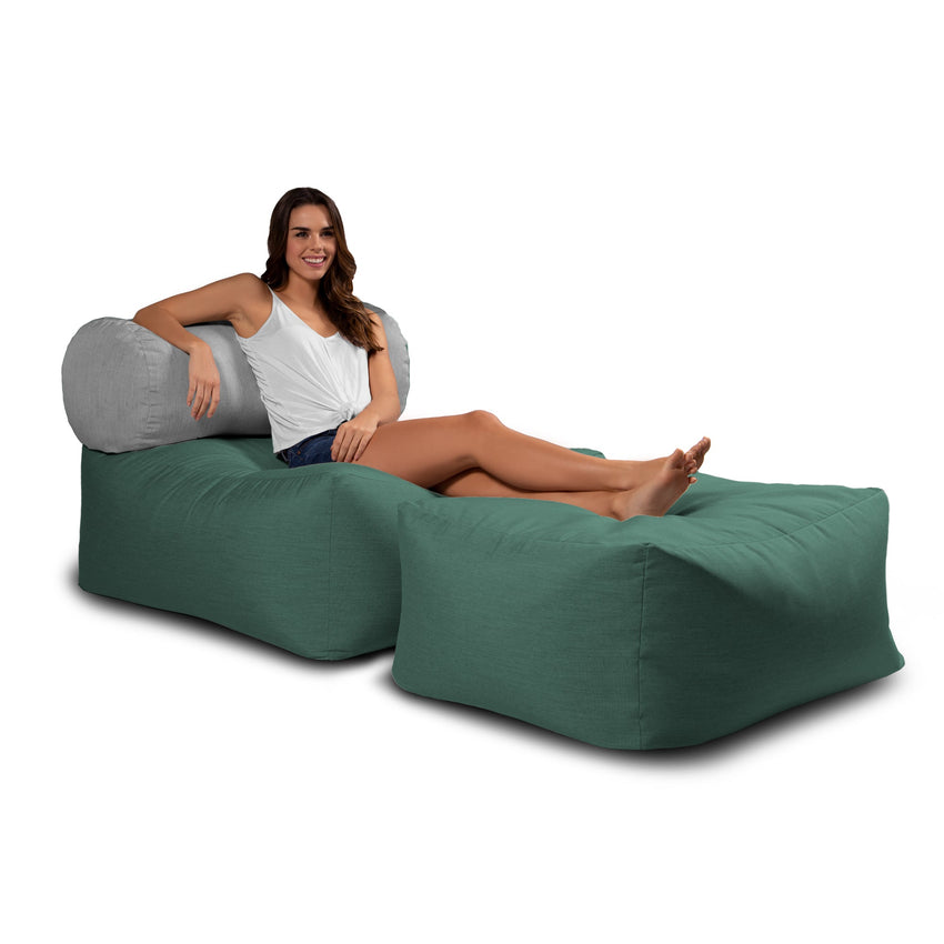 Jaxx Tybee Large Outdoor Ottoman - Ottoman Only (18359) - SchoolOutlet