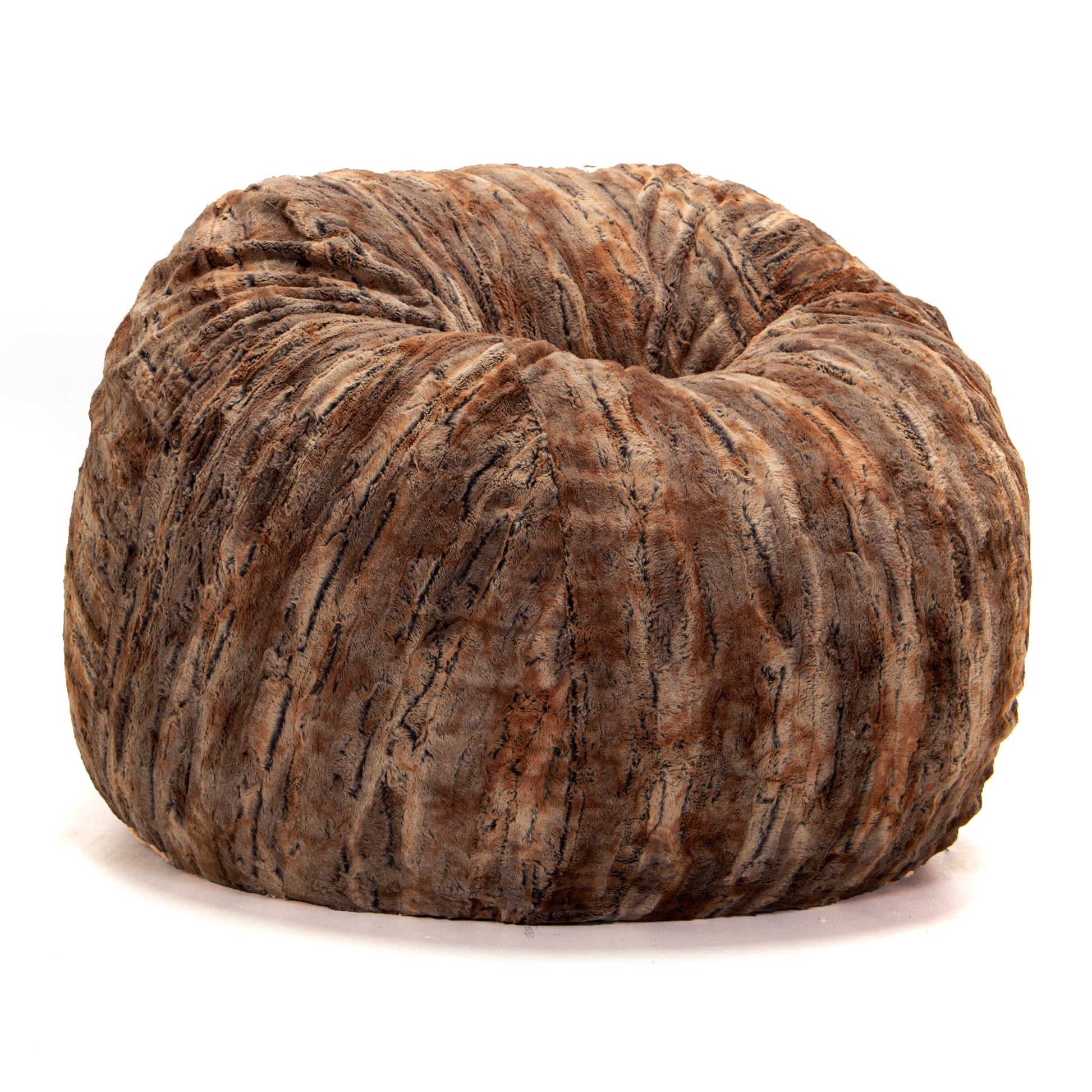 Jaxx Saxx 4 Ft Plush Round Bean Bag - Premium Luxe Faux Fur (18612) - SchoolOutlet