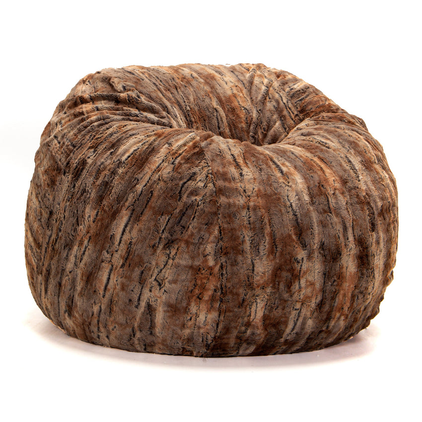 Jaxx Saxx 4 Ft Plush Round Bean Bag - Premium Luxe Faux Fur (18612) - SchoolOutlet