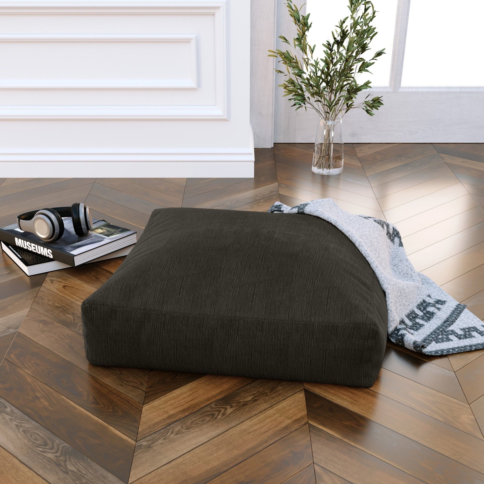Jaxx Brio Large Décor Floor Pillow / Meditation Yoga Cushion, Plush Microvelvet (18680) - SchoolOutlet
