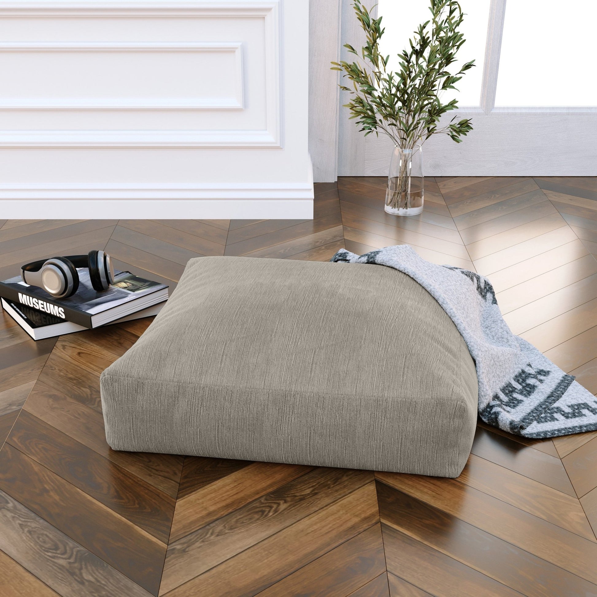 Jaxx Brio Large Décor Floor Pillow / Meditation Yoga Cushion, Plush Microvelvet (18680) - SchoolOutlet