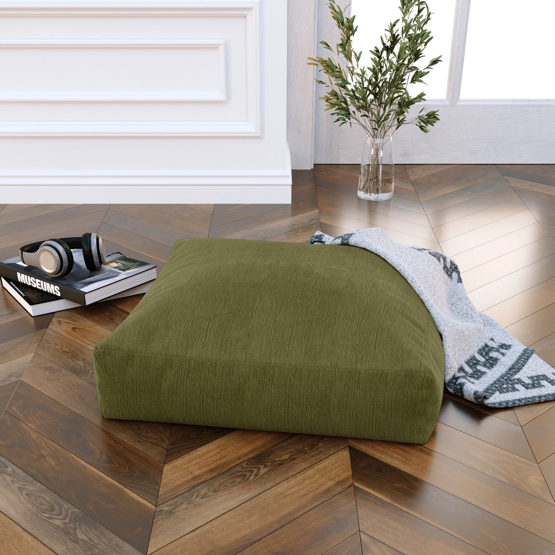 Jaxx Brio Large Décor Floor Pillow / Meditation Yoga Cushion, Plush Microvelvet (18680) - SchoolOutlet