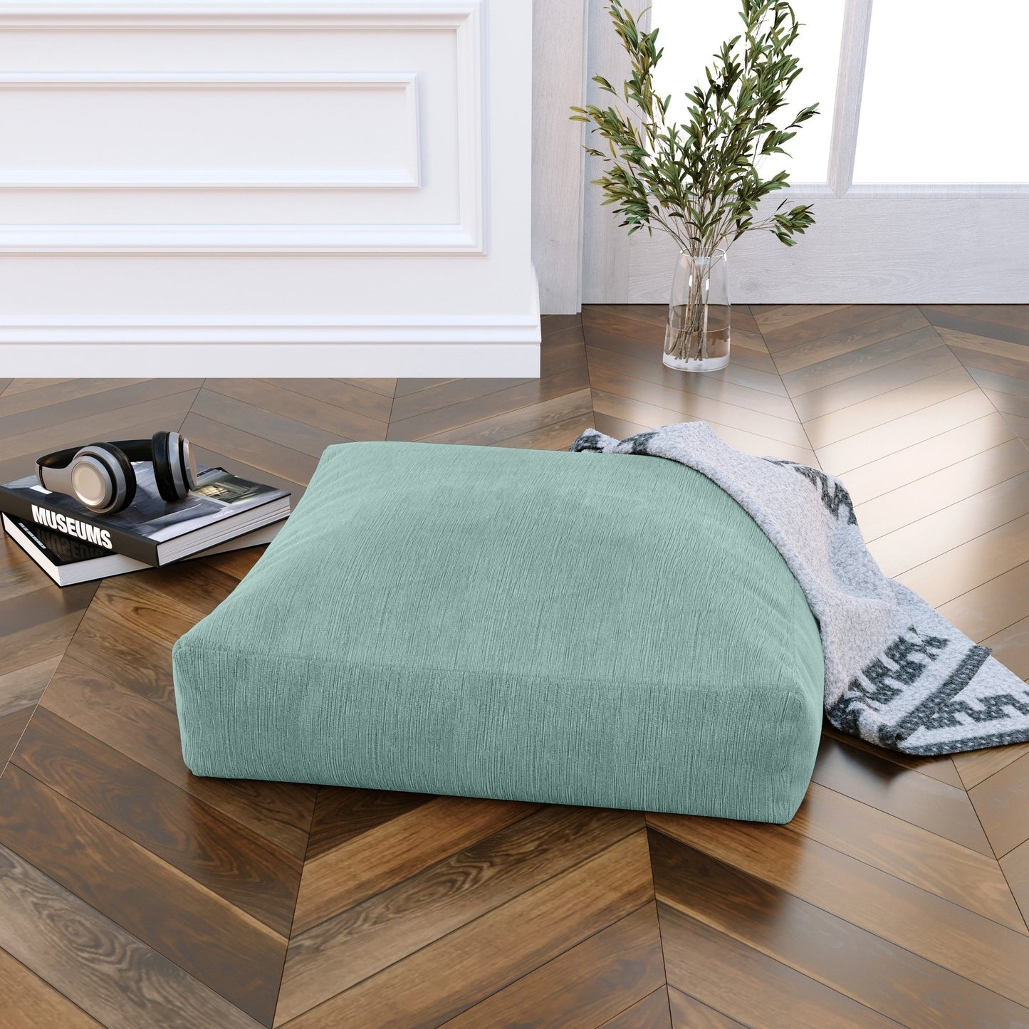 Jaxx Brio Large Décor Floor Pillow / Meditation Yoga Cushion, Plush Microvelvet (18680) - SchoolOutlet