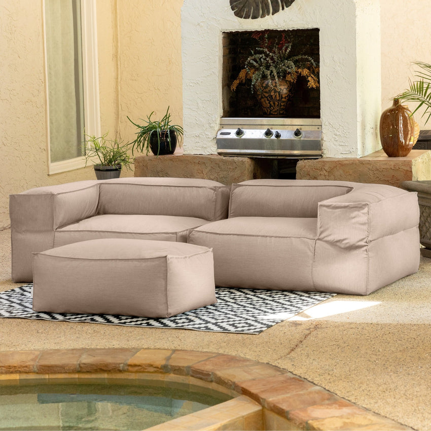 Jaxx Baya Outdoor Ottoman - Sunbrella (18927) - SchoolOutlet