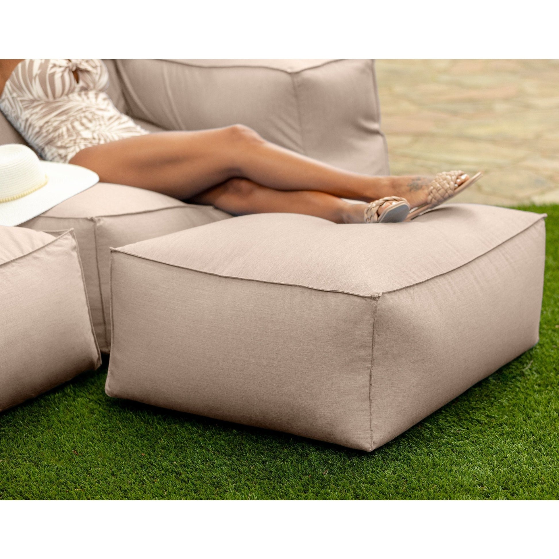 Jaxx Baya Outdoor Ottoman - Sunbrella (18927) - SchoolOutlet