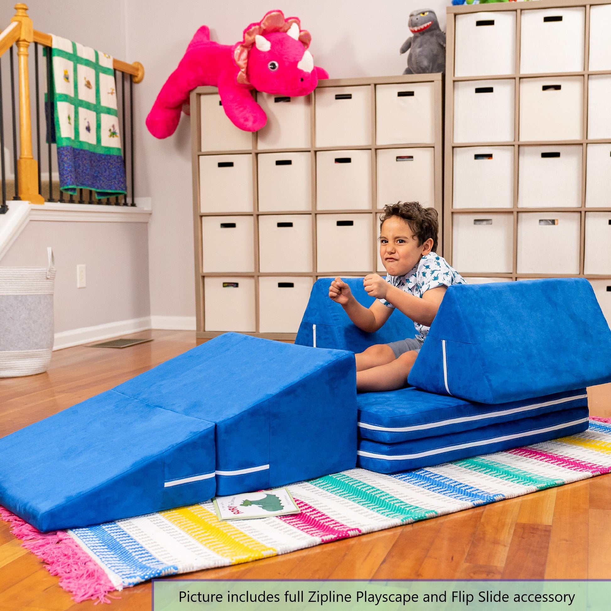 Jaxx Zipline Playscape Flip - Slide - Playtime Furniture for Imaginative Kids (18943) - SchoolOutlet
