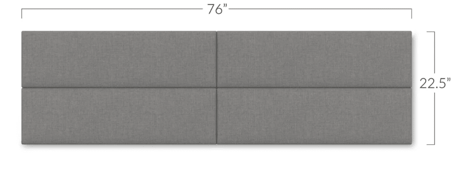 Jaxx Panelist Modern Padded Headboard - Set of 4 Wall Mounted Panels (Each 11.25"H x 30"W) (18963) - SchoolOutlet