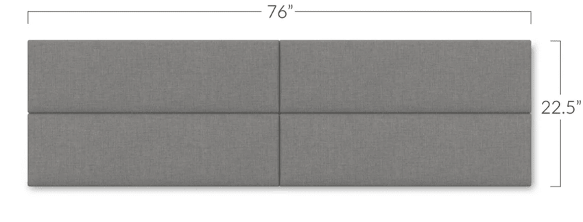 Jaxx Panelist Modern Padded Headboard - Set of 4 Wall Mounted Panels (Each 11.25"H x 30"W) (18963) - SchoolOutlet