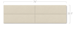 Jaxx Panelist Modern Padded Headboard - Set of 4 Wall Mounted Panels (Each 11.25