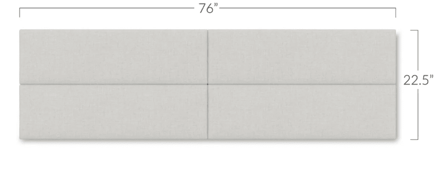Jaxx Panelist Modern Padded Headboard - Set of 4 Wall Mounted Panels (Each 11.25"H x 30"W) (18963) - SchoolOutlet