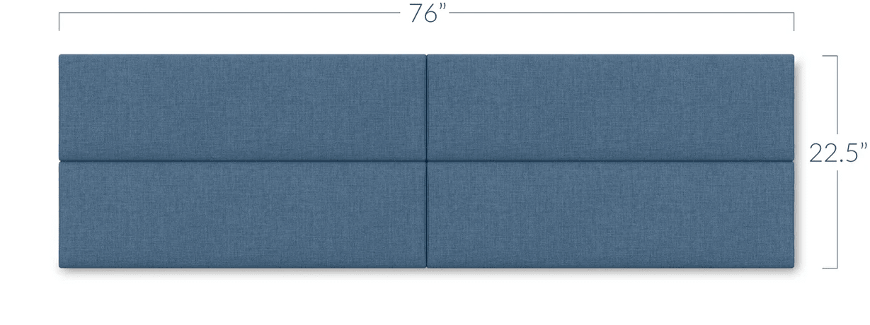 Jaxx Panelist Modern Padded Headboard - Set of 4 Wall Mounted Panels (Each 11.25"H x 30"W) (18963) - SchoolOutlet