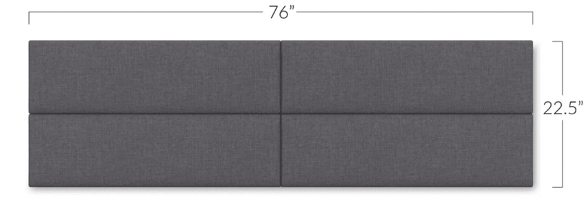 Jaxx Panelist Modern Padded Headboard - Set of 4 Wall Mounted Panels (Each 11.25"H x 30"W) (18963) - SchoolOutlet