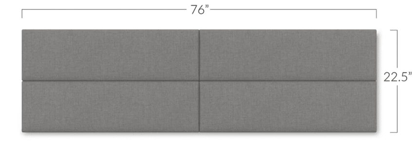Jaxx Panelist Modern Padded Headboard - Set of 4 Wall Mounted Panels (Each 11.25"H x 38"W) (18964) - SchoolOutlet
