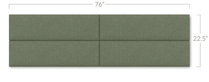Jaxx Panelist Modern Padded Headboard - Set of 4 Wall Mounted Panels (Each 11.25"H x 38"W) (18964) - SchoolOutlet