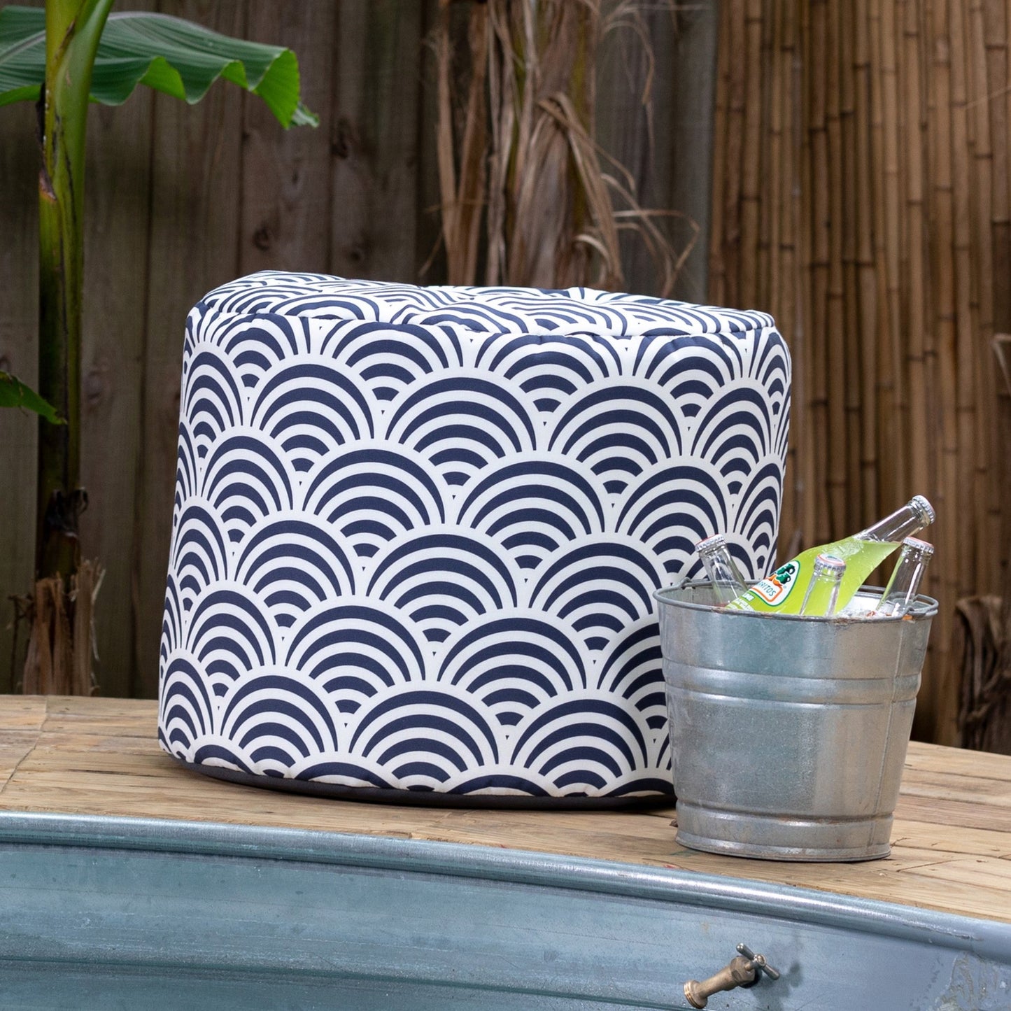 Jaxx Spring Outdoor Ottoman (18966) - SchoolOutlet