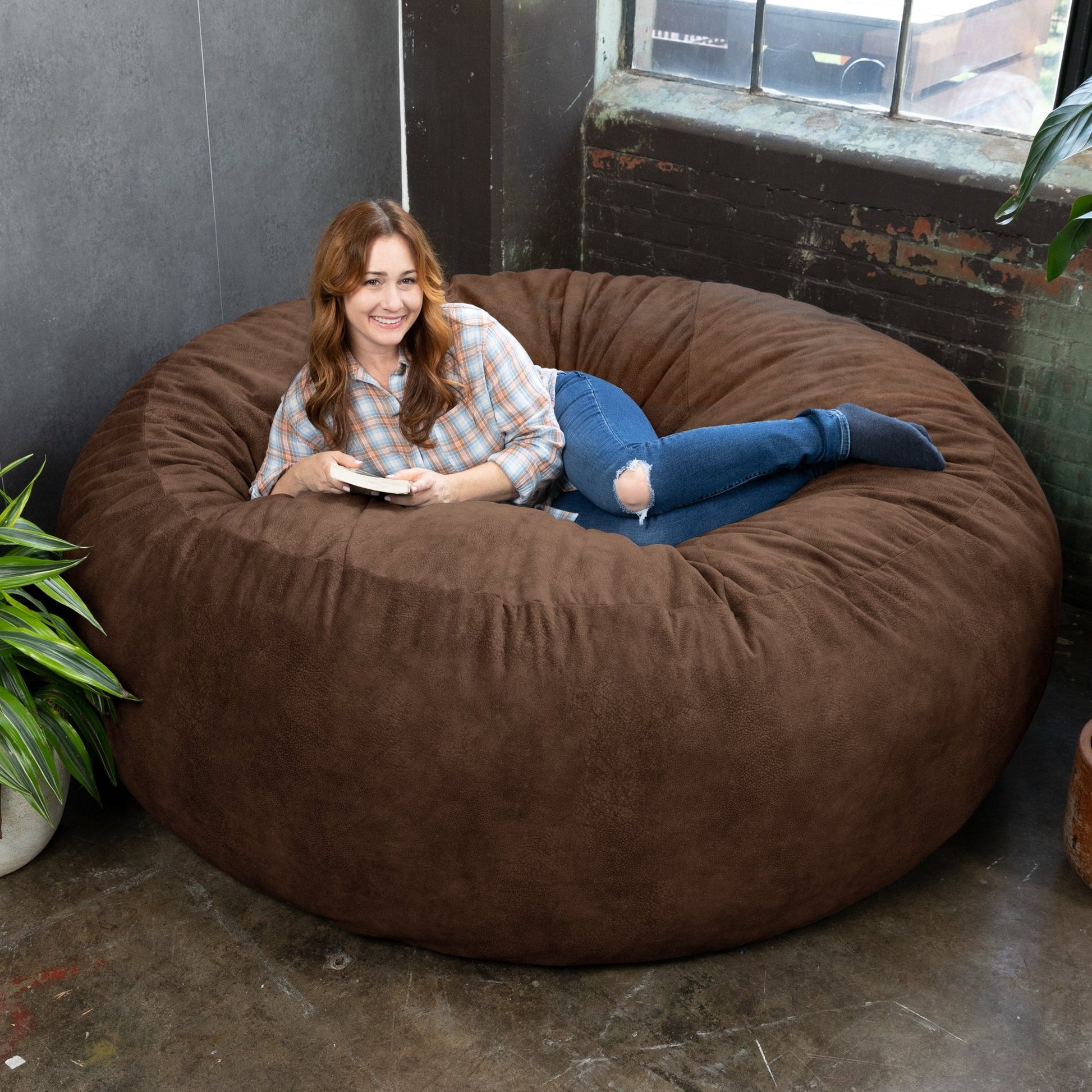 Jaxx Saxx 6 Foot Giant Bean Bag Chair (19037) - SchoolOutlet