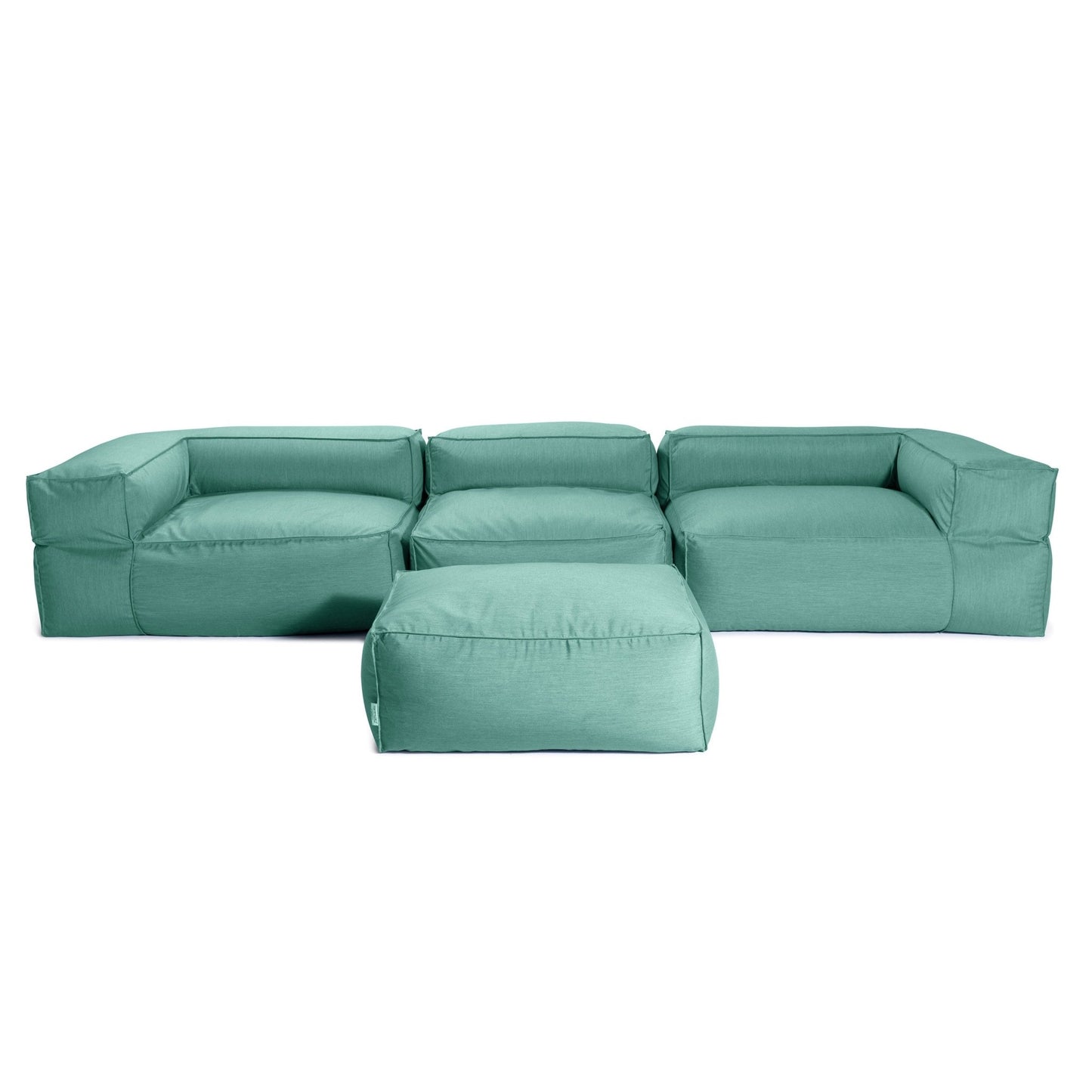 Jaxx Baya 4 Piece Outdoor Sofa with Ottoman - Luxurious European Style Soft Seating (19058) - SchoolOutlet