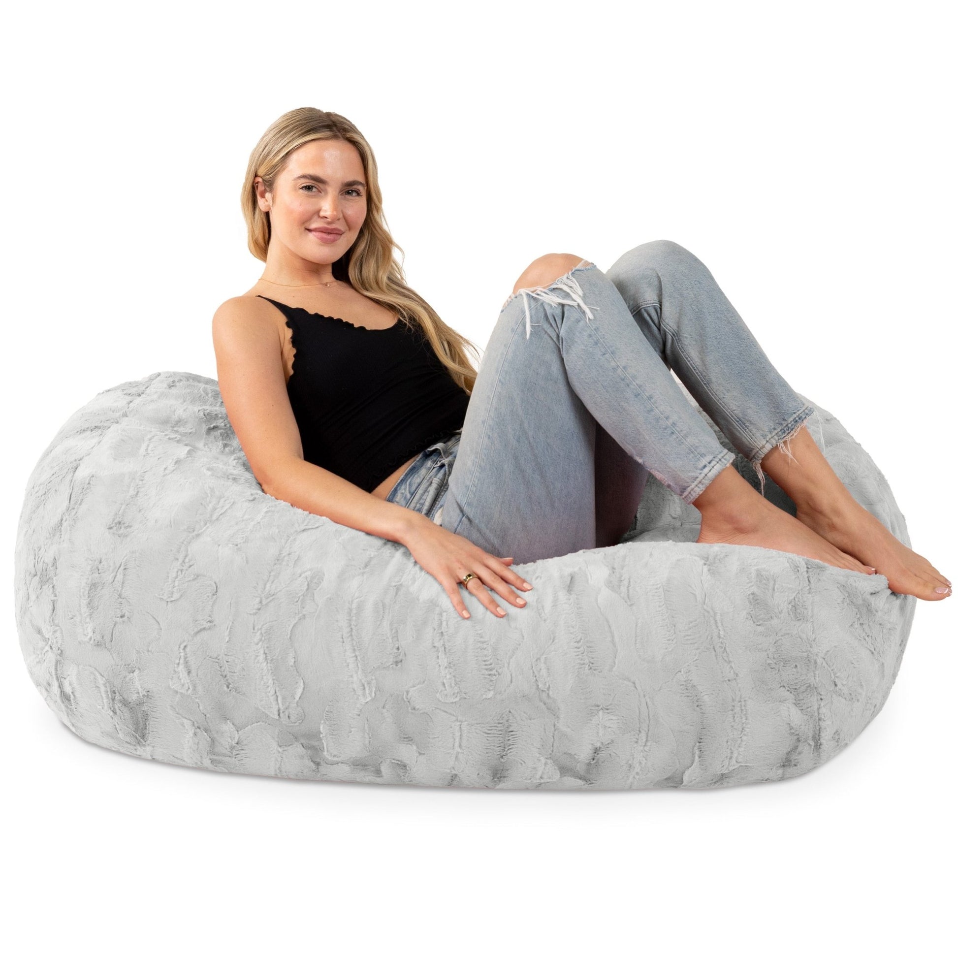 Jaxx Sofa Saxx 4 Foot Bean Bag Couch - Faux Fur (19080) - SchoolOutlet