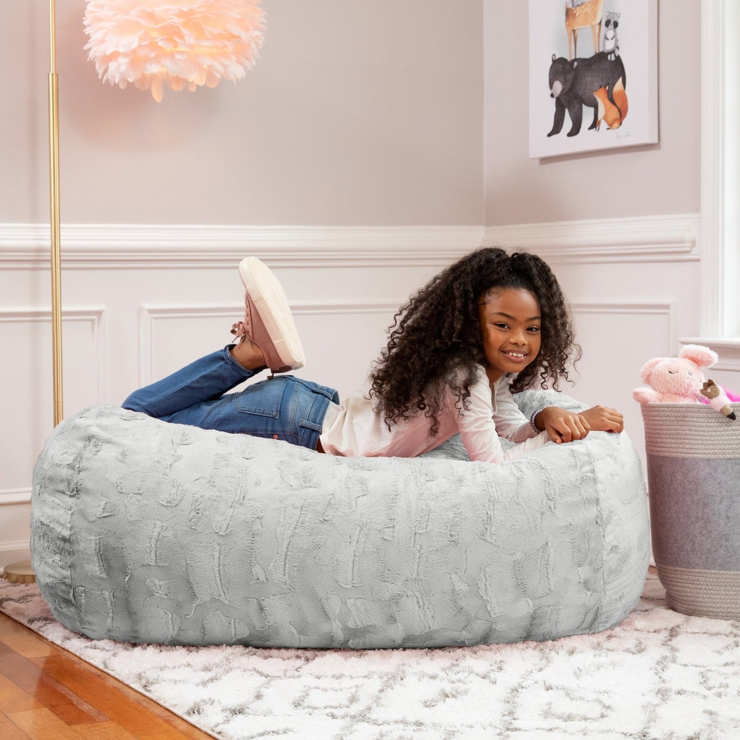 Jaxx Sofa Saxx 4 Foot Bean Bag Couch - Faux Fur (19080) - SchoolOutlet