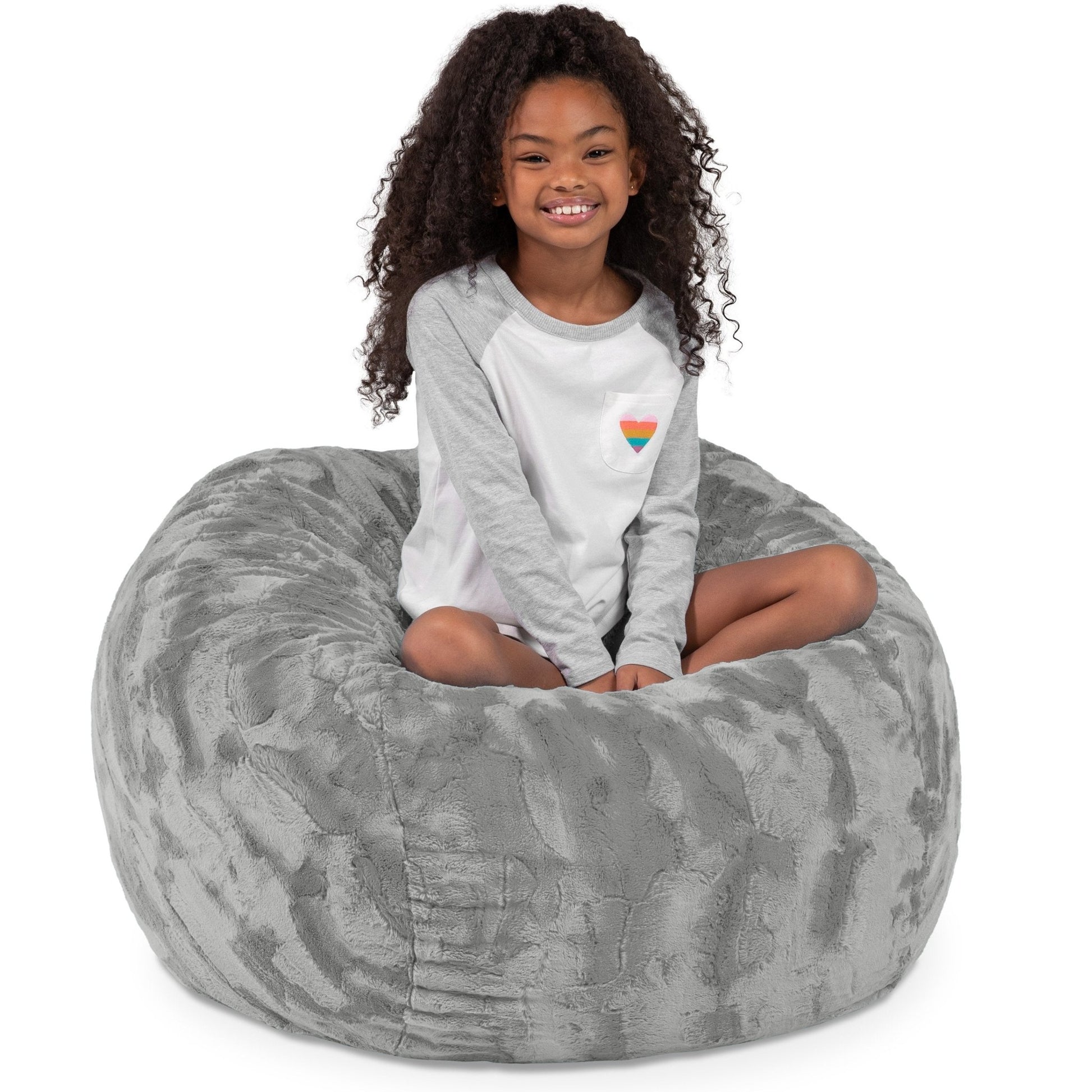 Jaxx Saxx 3 Foot Bean Bag Chair - Faux Fur - Fun Colors (19043) - SchoolOutlet