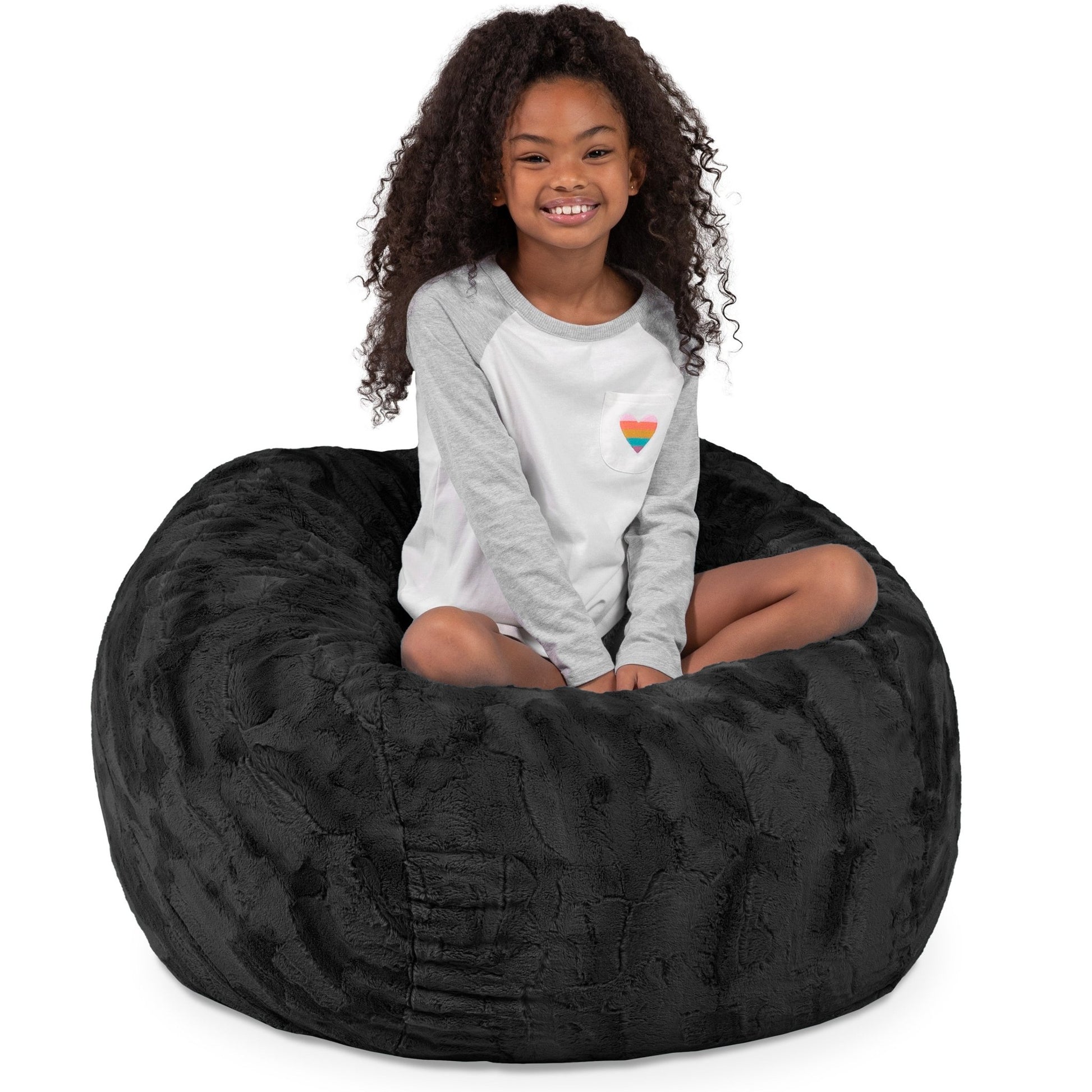 Jaxx Saxx 3 Foot Bean Bag Chair - Faux Fur - Fun Colors (19043) - SchoolOutlet