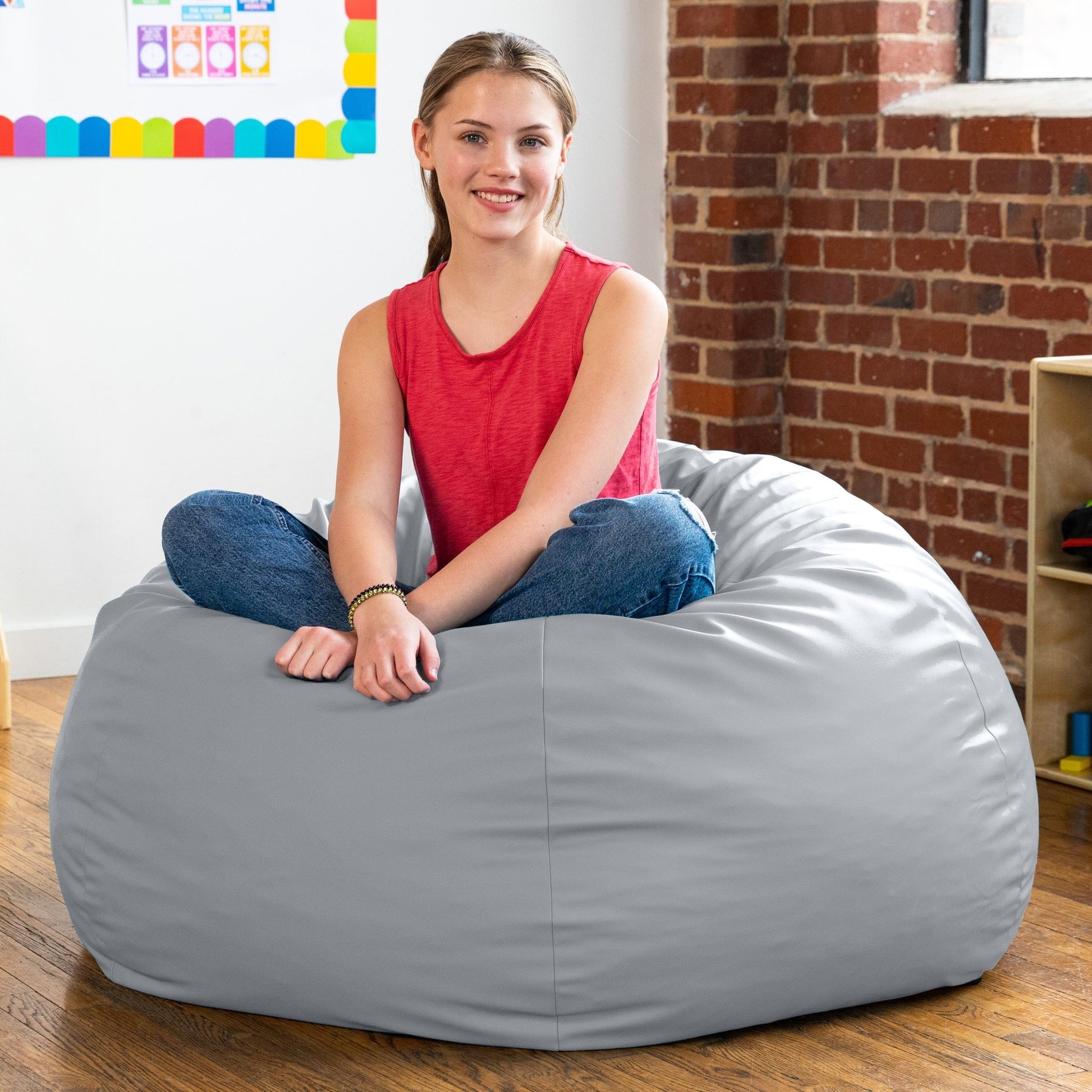 Jaxx Gumdrop Commercial Grade Bean Bag for Educational Environments, Large Size (19333) - SchoolOutlet