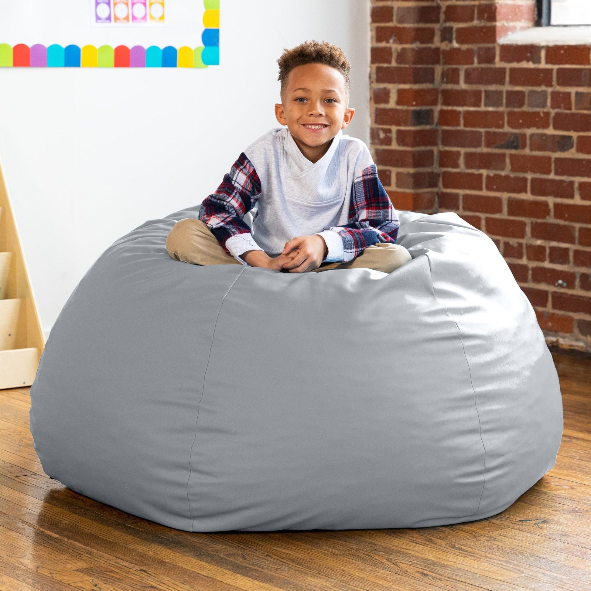 Jaxx Gumdrop Commercial Grade Bean Bag for Educational Environments, Large Size (19333) - SchoolOutlet