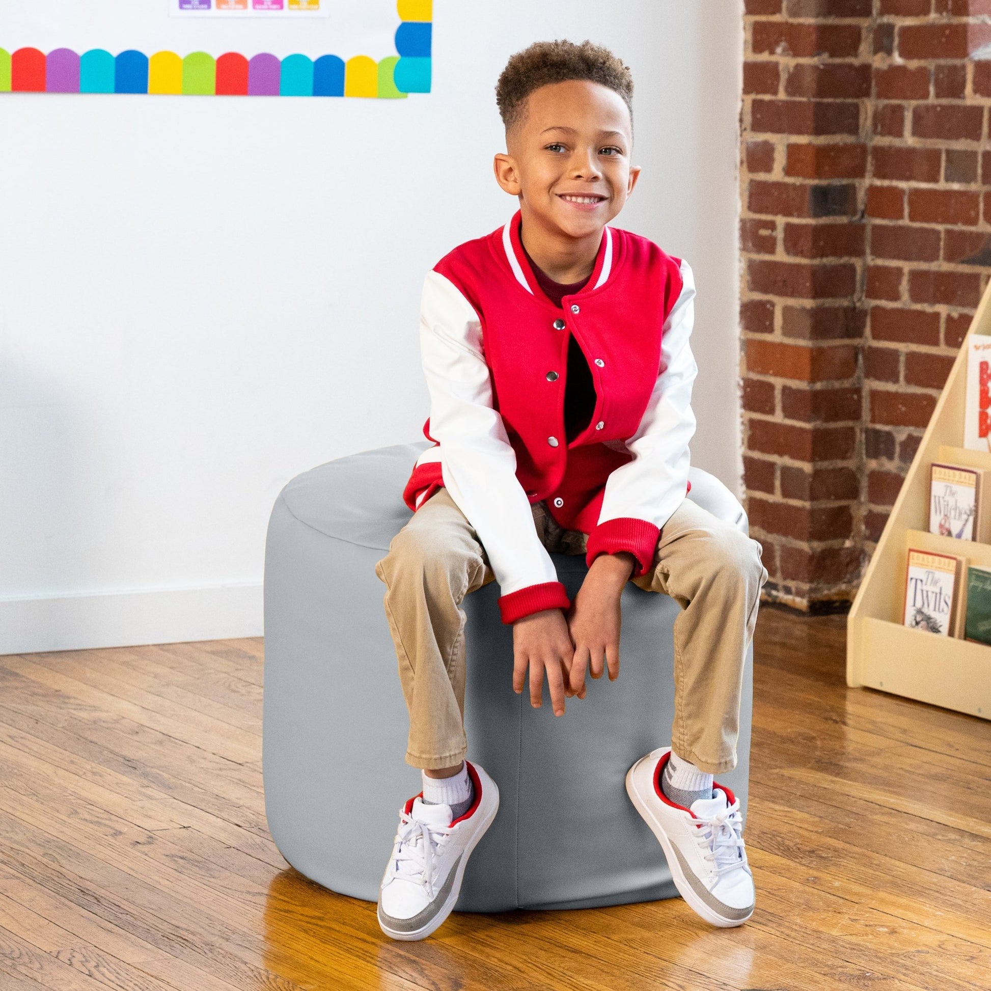 Jaxx Mallo Modular Pouf Classroom Bean Bag Seat - Premium Vinyl (19334) - SchoolOutlet